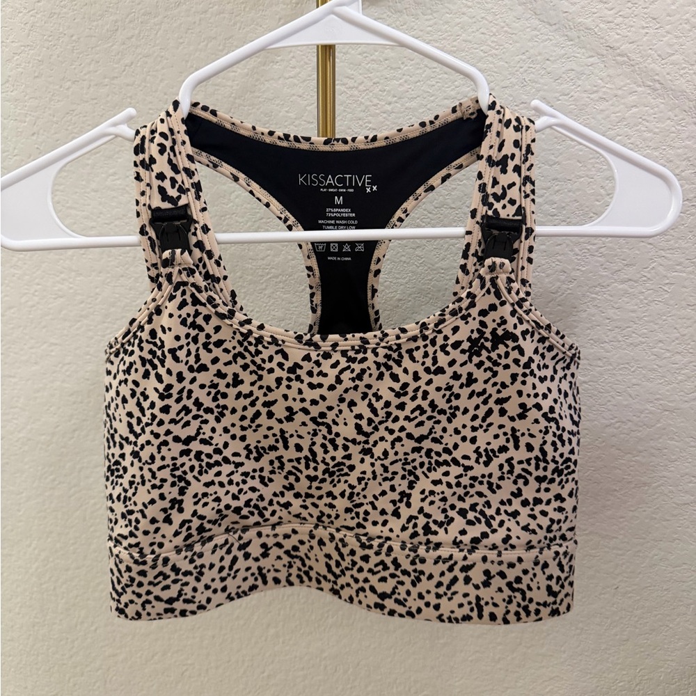 Active USA Women's Spotted nursing Bra - Black and Tan